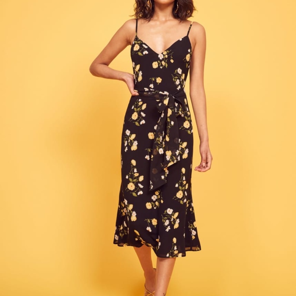 Reformation dietrich midi dress piazza